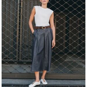 Zara Elegant Women's Skirt/Top Belted Combination Dress Medium NWT